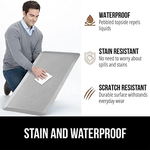 GORILLA GRIP Cushioned Antifatigue Kitchen Mat for Floor, 24x17, Light Gray - Image 4