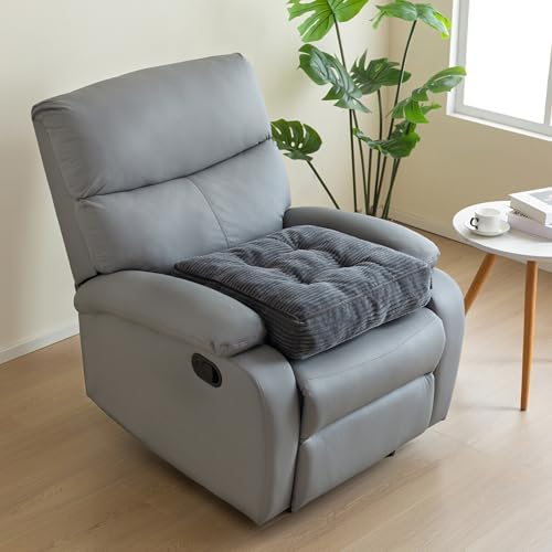 HIGOGOGO Tufted Corduroy Recliner Seat Cushion for Elderly, High Density Foam Large Square Seat Cushion for Recliner Chair, Floor Pillow, Office Chair, Car, No Pressure on Thighs, 20x20x4 - Image 2