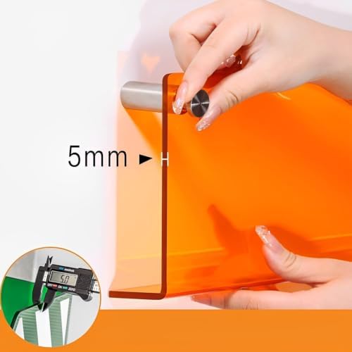 ROYALITA 2-Pack Acrylic Magazine Holder Brochure Holder, Orange 17 Inch - Image 4