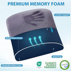 SweetSlubr Lumbar Support Pillow for Office Chair, Back Support(Blue,XL) - Image 4