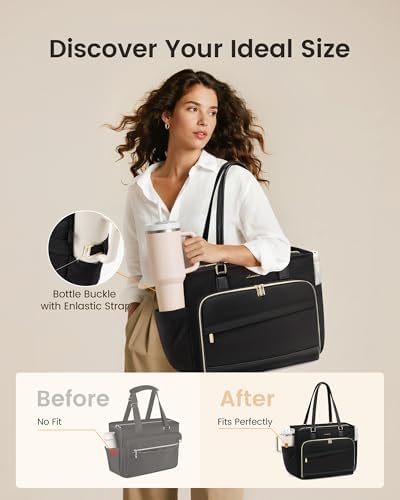 LOVEVOOK Work Tote Bag for Women,Laptop Bag with File Organizer for Teacher - Image 4
