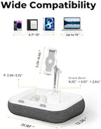 SupeDesk Laptop Lap Desk, Adjustable iPad Holder for Bed, 360° Swivel Tablet Arm, Laptop Desk with Mouse Pad, Snack Bowl & Cup Holder, Fits 4.7–13” Tablets & 15” Laptop - Image 3