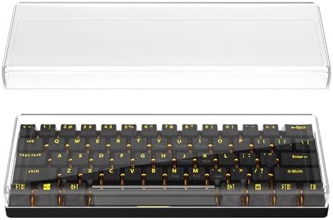 kwmobile Keyboard Cover Compatible with 60% Mechanical Keyboard RK61 / GK61 / SK6 / DK61 Case - Protective Cover for Mechanical Keyboard - Transparent by kwmobile