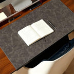 Office PU Leather Desk Pad with Stitched Edges (Dark Grey,35.4"x16.9") by Unknown