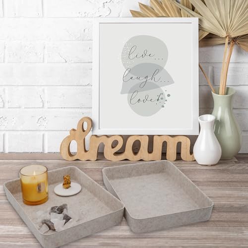 Welaxy 2pc Letter Size Felt File Folder Holder Oatmeal Document Paper Tray - Image 4