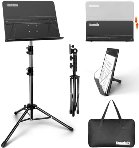 Music Stand, Folding Music Stand Portable Music Stand For Sheet Music by Notjustpracticebutplay