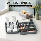 ISSEVE 8Pcs Silicone Drawer Organizer Trays for Bathroom, 4 Sizes, Black - Image 6