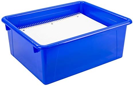 Storex Letter Size Deep Storage Tray – Organizer Bin for Classroom, Office and Home, Assorted Colors, 5-Pack (62530A05C), 10 x 13 x 5 Inches - Image 5