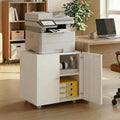 23.6" Metal Printer Stand with Storage Cabinet & Adjustable Shelf by Unknown