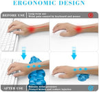 Gel Cloud Keyboard and Mouse Wrist Rest, Cute Wrist Support and Arm Support Keyboard Rest for Keyboard and Mouse Typing Pain Relief，Suitable for Office/Computer/Laptop/Gaming (Blue) - Image 2