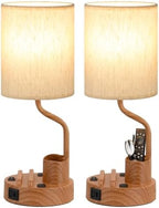 Fenmzee Bedside Lamps for Bedroom Set of 2 - Table Desk Lamp for Nightstand by Fenmzeelighting