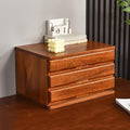 Solid Wood Drawer-type Multi-layer Desktop Storage Box, Thickened Storage Drawer Organizer, Invisible Handle Cabinets, Suitable for Office Area/study/home(Brown,24cm/9.4in) by Unknown