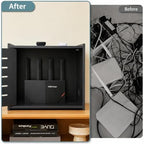 WiFi Router Storage Cabinet, Router Cabinet-(Black) - Image 5