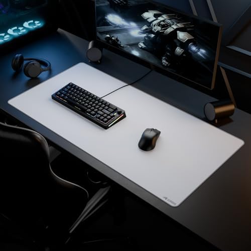 GLORIOUS Gaming Mouse Pad GMP 2 - XXL - Spill-Proof Mouse Pad, Optimised for Gaming Sensors, Balanced Surface for Speed & Control, Stitched Edges - 915mm x 460mm x 3mm - White 2XL Desk Mat - Image 2