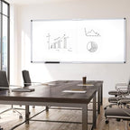 VIZ-PRO Magnetic Dry Erase Board, 72 X 48 Inches, Foldable Wall-Mounted Whiteboard with Silver Aluminum Frame & Marker Tray for School Office and Home 6' X 4' - Image 5