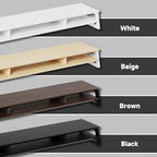 Dual Monitor Stand Riser for Desk, 41.7 Inch Large 2 Tier Computer Monitor Stand for 2 Monitors, Desktop Storage Organizer Shelf with Keyboard Space for Laptop PC Printer White - Image 7