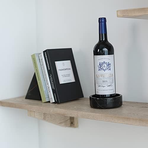 Marble Wine Bottle Coaster Champagne Bottle Absorbent Cork Holder Black - Image 6