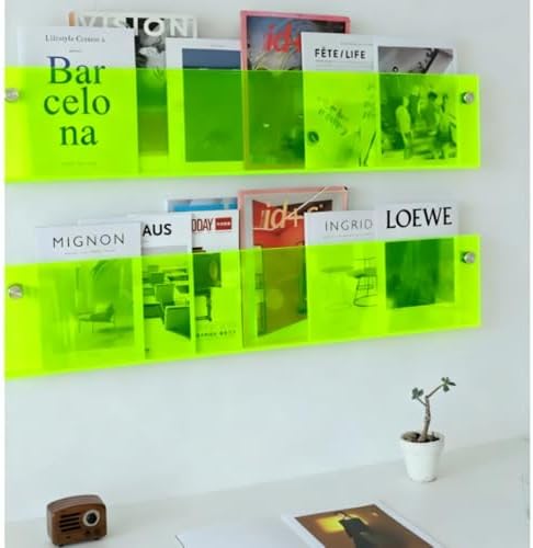 ROYALITA 2-Pack Acrylic Magazine Holder Brochure Holder, Green 36 Inch - Image 5