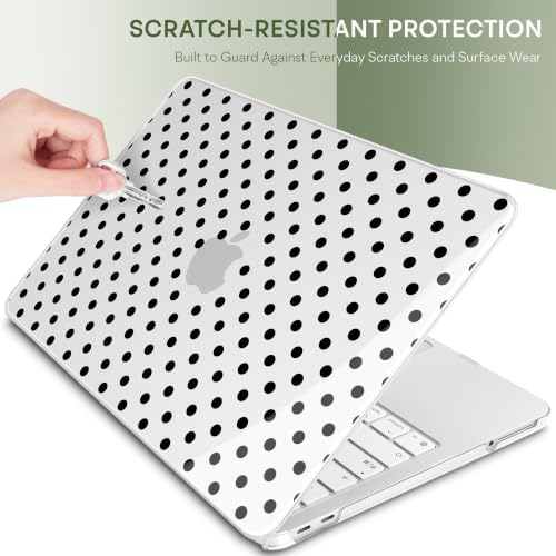 May Chen Compatible with MacBook Neo 13 inch Case 2026 Model A3404, Plastic Hard Shell,Keyboard Cover,Screen Protector,Dust Plug, for MacBook Neo 13" with A18 Pro Chip, Clear Polka dot - Image 6