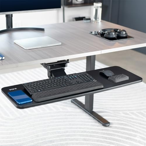 VIVO Premium Black Under Desk 34 x 11 in Keyboard Tray, MOUNT-KB34P-B - Image 2
