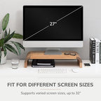 Anji Mountain Monitor Stand for Desk - Desktop Organizer & Laptop Riser, Ergonomic Monitor Riser, Space-Saving, Durable, Easy Assembly & Ideal for Home & Office, Mango, Classic - Image 5