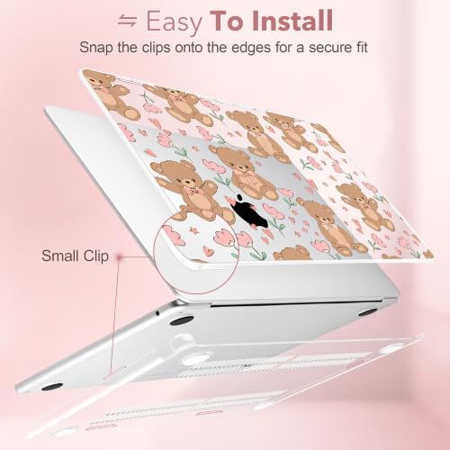 May Chen for M5 MacBook Air 13.6 Inch Case 2026 2025 2024-2022 Release M5 A3449 M4 A3240 M3 A3113 M2 A2681, Plastic Hard Shell Case for MacBook Air 13.6" with Retina Display, Cute Teddy Bear - Image 6
