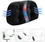 HIGOGOGO Lumbar Support Pillow for Recliner Chair/Accent Chair/Couch/Office Chair, Tufted Corduroy Back Support Cushion for Elderly, Recliner Cushions for Back Rest, Pain Relief, Reading, Black - Image 2