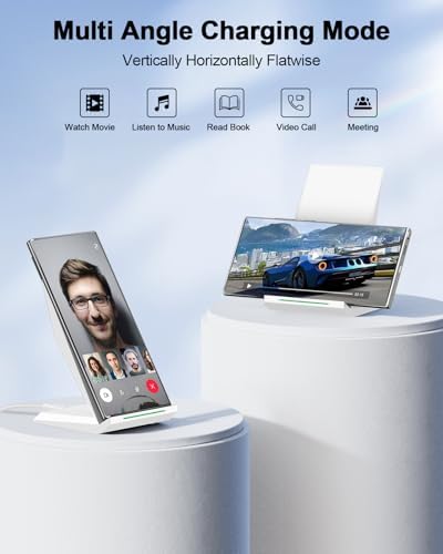 NANAMI Fast Wireless Charger 2 Pack, Nightstand Wireless Charging Stand - Image 4