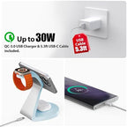 3 in 1 Charging Station for Apple Devices,Mag-Safe Charger Stand Fast Charging,Wireless Charger for iPhone 16/15/14/13/12 Series,& AirPods,& iWatch(USB Charger Included) - Image 4