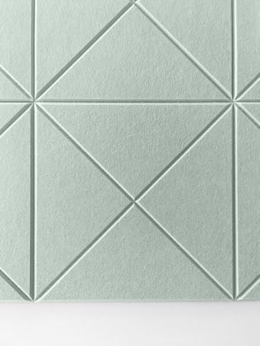 6 Pack Decorative Felt Wall Tiles (11.8” x 11.8”) - Modern Bulletin Board for Home Office & Classroom, Self-Adhesive Cork Board Alternative for Kids Artwork, Photos & Pin Display - Mint - Image 4