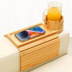 Couch Arm Tray with 360° Rotating Cup Holder,Fit Arms 5" and Wider by BAMTRAY