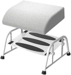 10-Level Adjustable Under Desk Footrest, XL White Metal Frame by FlixorateALifeofRefinement