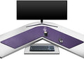 Mydours L-Shape Desk Pad, (38"+38") x13 Large PU Leather Corner Mat, Purple by Mydours