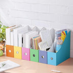 Colarr 36 Pack Cardboard Magazine Holder 12 Colors Magazine File Holder Magazine Storage Box Office Folders Organizer File Folder Bin for Home Office School Desk Supplies (Light Color) - Image 5