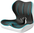 Seat Cushion for Office Chair and Car, Ergonomic Memory Foam Seat Cushion with Lumbar Support Pillow, Orthopedic Cushion for Sciatica & Back Pain, Dark Gray & Light Gray by Unknown