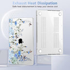 May Chen for 2026 MacBook Pro 14-inch M5 M4 M3 M2 M1 Pro/Max Chip, Release 2026 2025-2021, Model A3427 A3426 A3434 A3112 A3401 A3185, Plastic Hard Shell with Keyboard Cover, Blue Flowers - Image 5