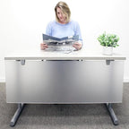 OBEX Table Mounted Modesty Panel Acrylic Desk Privacy Panel & Barrier for Office Cubicle, 12" x 24", Frosted - Image 2