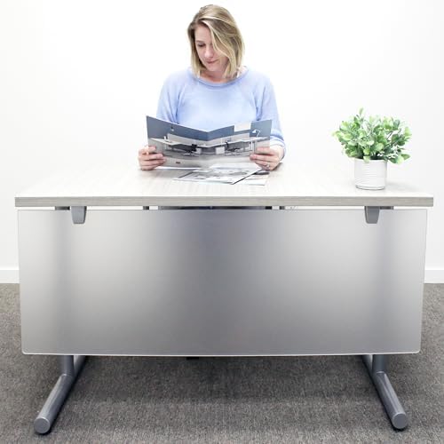 OBEX Table Mounted Modesty Panel Acrylic Desk Privacy Panel & Barrier for Office Cubicle, 12" x 24", Frosted - Image 2