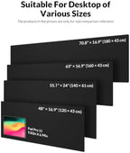 Leather Desk Mat 71" x 15.7", Black Large Desk Pad Protector - Image 5