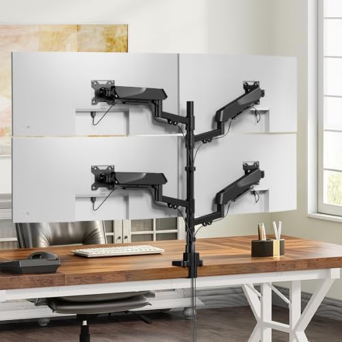 PUTORSEN Quad Monitor Stand, Gas Spring Monitor Mount for 17-40” Screens - Image 7