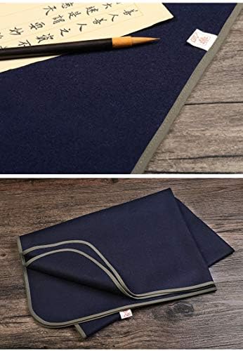 Semli Chinese Calligraphy Mat Sumi Drawing Painting Felt Desk Pad Washable Felt Thin Wool Felt (Blue, 31.4 x 47.2 inch) - Image 5