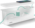 ACROPAQ Cable tidy box - Keep your cable tidy, Large (41 x 13 x 16 cm), Waterproof, Non-slip - Cable management box, Cable box, Extension lead cover box, Cable box tidy - White/Large by Unknown