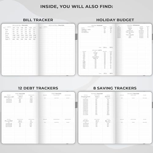 Clever Fox Budget Planner Pro with Cash Budgeting Envelopes, Gray - Image 5