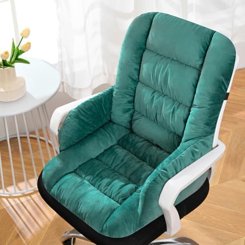 Desk Chair Cushion Office Chair Pad with High Back Support Seat Cushion with Non-Slip Bottom for Office Car Home Dining Room Kitchen by Gujuja