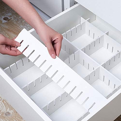 12Pcs Drawer Dividers, 17.72" x 3.55", Thick, DIY Organizer Separator, Large Adjustable Dresser Drawer Organizer for Clothes, Bedroom, Bathroom, Kitchen Cutlery, Desk, Office Storage by KNNRIIM