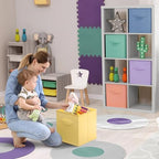 Sorbus Cube Storage Bin, Fabric, 6 Pack (13 Inch, Pastel Multi-Color) - Image 3