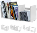 MyGift White Wood Desktop Bookshelf Organizer, Expandable Adjustable Rack by MyGiftHome