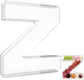 13.8" Extra Large Acrylic Letter Charcuterie Board Box, Reusable Fillable Letter Cake Candy Dish Display Serving Tray for Birthday Anniversary Party Decoration (Z) by RUFHVTY