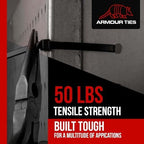 17 Inch Black Zip Ties, 50 lb Tensile Strength, 100-Pack - Image 5