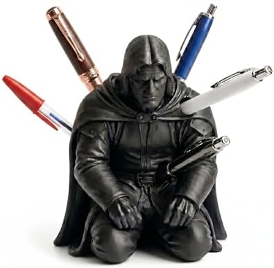 Warrior Pen Holder for Desk, Fallen Hero Pencil Holder, Cool Funny Desk Organizer, Fantasy Knight Resin Sculpture for Pens Markers Stylus, Unique Office Decor Gift for Gamers Writers by Unknown
